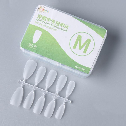 10pairs of 100pcs/box Frosted Coded Wearable Manicure Tablets, Shape: Almond Nail M