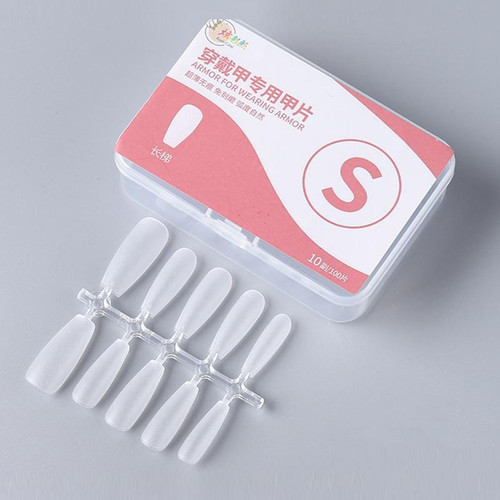 10pairs of 100pcs/box Frosted Coded Wearable Manicure Tablets, Shape: Long Ladder S