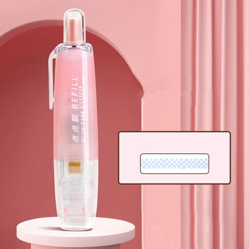 Push-Dry Quick Glue Stick Correction Tape Double Sided Adhesive For Handmade Handbook(Pink)
