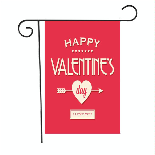 2 PCS Valentine Day Garden Flag Festive Atmosphere Garden Banner(QR006)