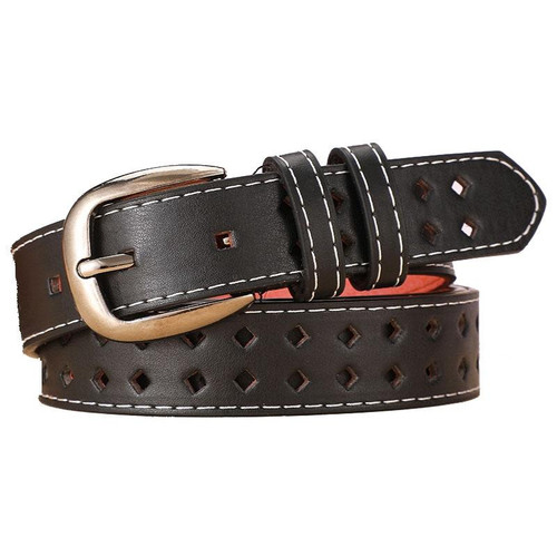 Dandali Ladies Microfiber Bottom Buckle Belt Versatile Jeans Waistband, Length: 105cm(Black)