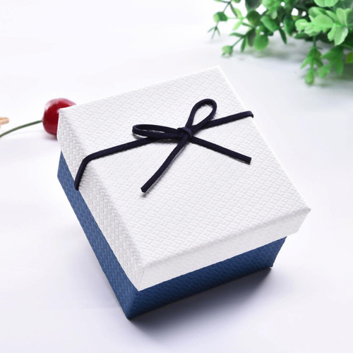 10 PCS Watch Bracelet Box Jewelry Gift Packaging Box, Specification: 9x8.5x5.5cm(White Blue)