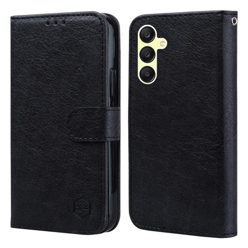 For Samsung Galaxy A25 5G Skin Feeling Oil Leather Texture PU + TPU Phone Case(Black)