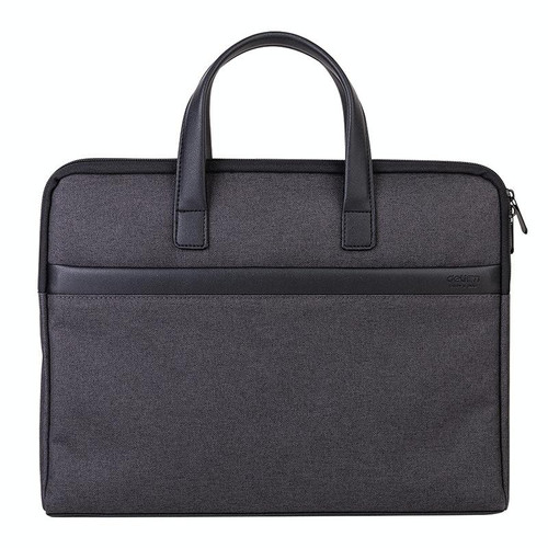 Deli 63751 Front And Rear Double Pockets Multi-Layer Briefcases Handheld Meeting Bag(Dark Gray)