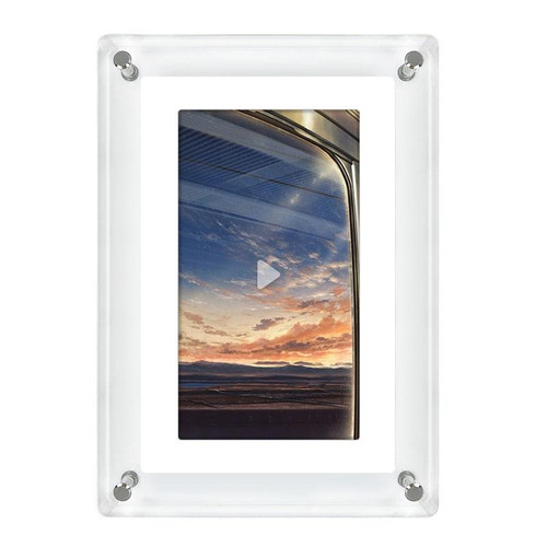 7 inch Acrylic HD Digital Photo Frame Desktop Smart Motion Video Player Ornament(Transparent)