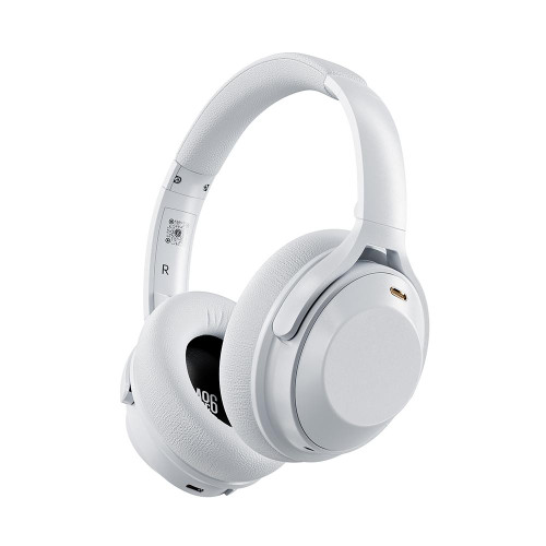 A06 Wireless ANC Noise Canceling Headset Over Ear Bluetooth Headphone(White)