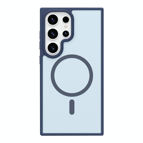 For Samsung Galaxy S24 Ultra 5G Metal Button Skin Feel Matte MagSafe Shockproof Phone Case(Lavender Grey)