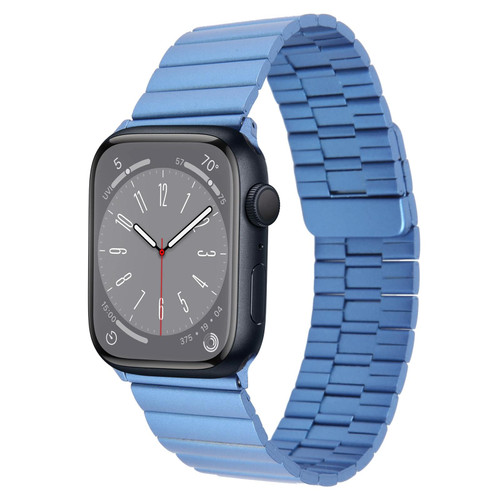 For Apple Watch Series 8 41mm Bamboo Stainless Steel Magnetic Watch Band(Blue)