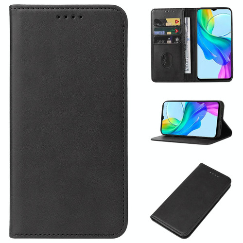 For vivo Y03 Magnetic Closure Leather Phone Case(Black)
