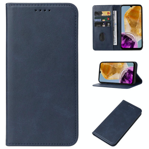 For Samsung Galaxy M15 Magnetic Closure Leather Phone Case(Blue)