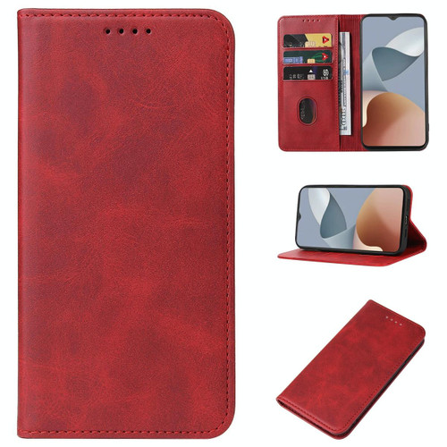 For ZTE Blade A54 Magnetic Closure Leather Phone Case(Red)