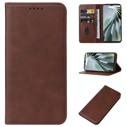 For ZTE Libero 5G IV Magnetic Closure Leather Phone Case(Brown)