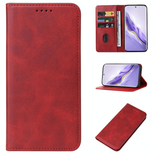 For Honor Magic6 Magnetic Closure Leather Phone Case(Red)