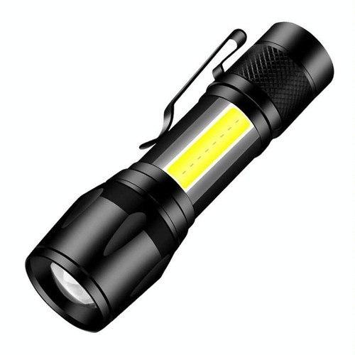 A10 Mini 395nm Ultraviolet Ray Detection Lamp COB Flashlight(Black)