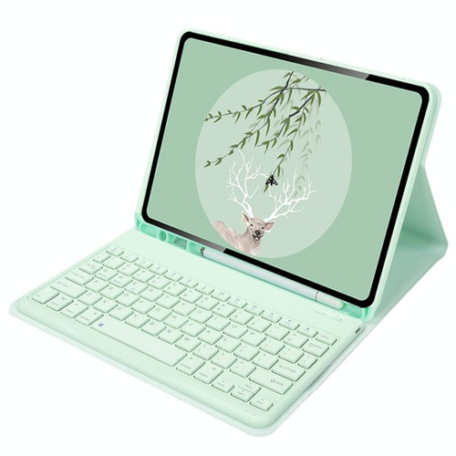 For Xiaomi Pad 6 / Pad 6 Pro 11 inch Round Cap Bluetooth Keyboard Tablet Leather Case with Pen Slot(Green)