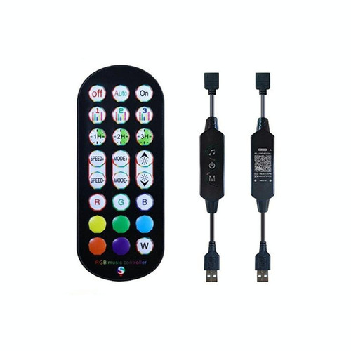 24-Key 2.4G Smart Colorful Running Water LED Light Strip Controller(Black)