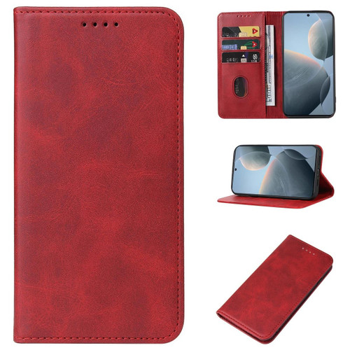 For Xiaomi Redmi K70E Magnetic Closure Leather Phone Case(Red)