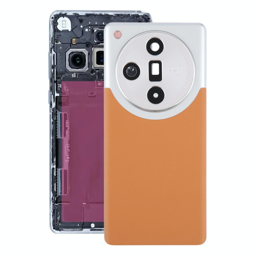 For OPPO Find X7 Original Battery Back Cover with Camera Lens Cover(Brown)