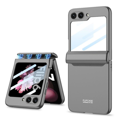For Samsung Galaxy Z Flip6 GKK Integrated Magnetic Full Coverage Folding Phone Case(Gray)