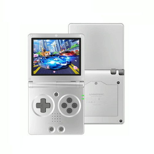 ANBERNIC RG35XXSP 3.5'' IPS Screen Flip Handheld Console Linux System WIFI Retro Video Game Player  64G(Silver)