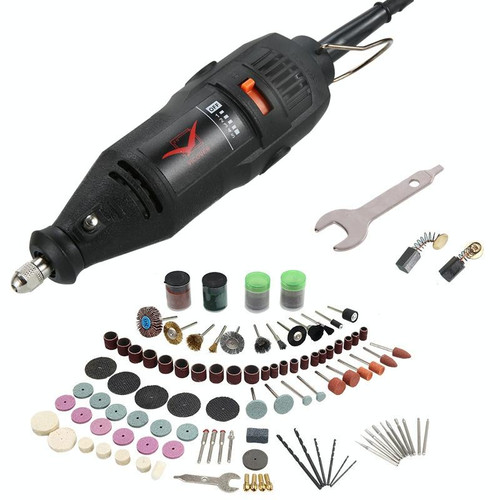 VICOVER Small Adjustable Speed Electrical Grinder Set Jade Carving Pen Polishing Tool EU Plug, Model: 147pcs Parts