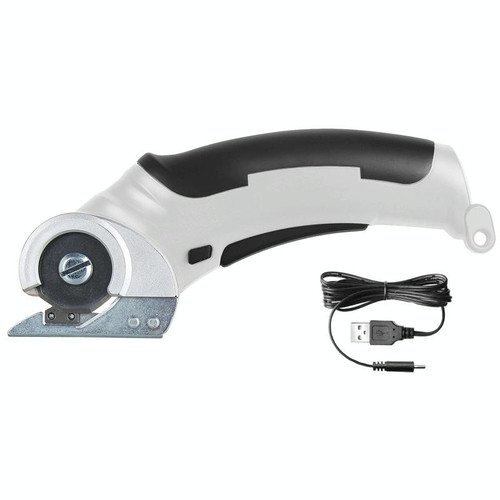 Electrical Scissors Handheld Clothing Fabric Leather Tailoring Shears Small Carpet Cutter(Gray)