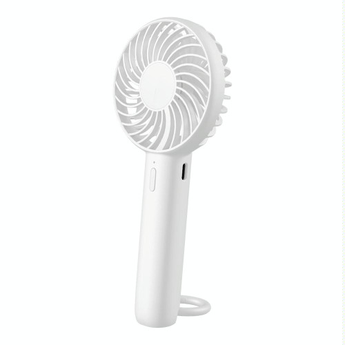 S3 3 Speed Low Noise Hanging Hole Desk Fan Portable Rechargeable Handheld Cooling Fan(White)