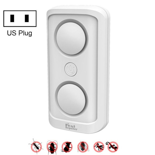 BG302 Dual-Speaker Intelligent Frequency Conversion Mosquito Repellent Ultrasonic Insect Repellent, Product specifications: US Plug 110V(White) BG302 Dual-Speaker Intelligent Frequency Conversion Mosquito Repellent Ultrasonic Insect Repellent, Product specifications: US Plug 110V(White)