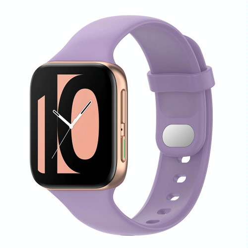 For OPPO Watch 46mm Silicone Watch Band(Light Purple)