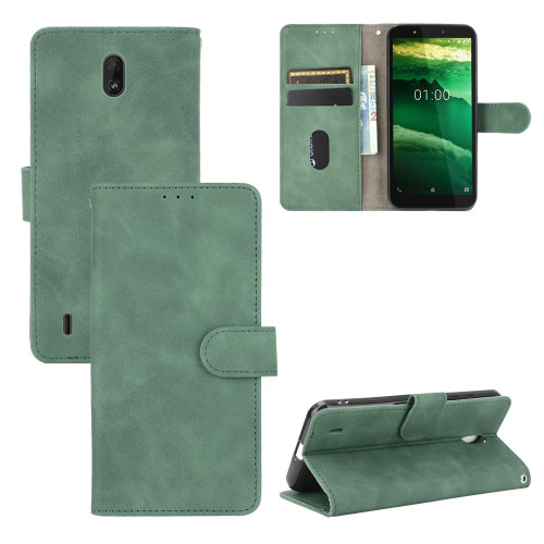 For Nokia C1 Solid Color Skin Feel Magnetic Buckle Horizontal Flip Calf Texture PU Leather Case with Holder & Card Slots & Wallet(Green) For Nokia C1 Solid Color Skin Feel Magnetic Buckle Horizontal Flip Calf Texture PU Leather Case with Holder & Card Slots & Wallet(Green)