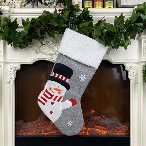 Christmas Decorations Gift Bags Ornaments Holiday Dress Up Christmas Socks(Snowman)