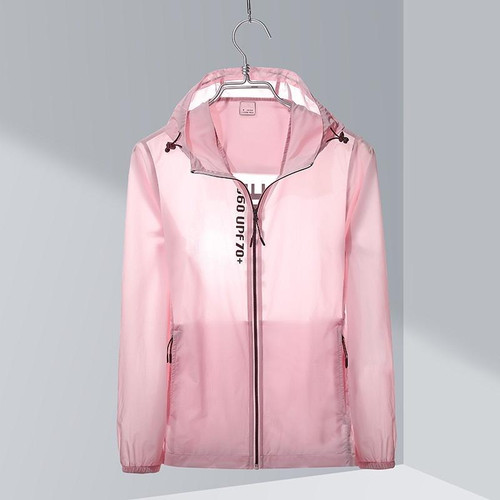 Ladys Outdoor UV Proof Breathable Lightweight UPF 70+ Couples Sun Proof Clothes (Color:Pink Size:M)