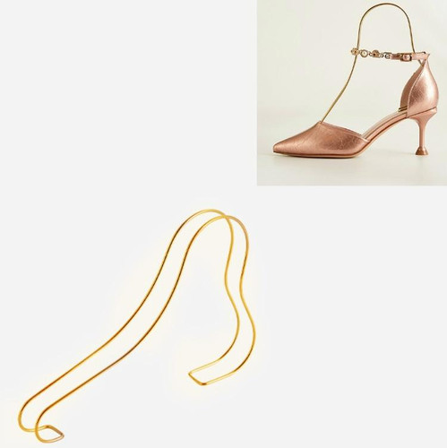 3 PCS Stainless Steel High Heels Display Stand Metal Elastic Shoe Support Shoe Support Bracket, Colour: Titanium