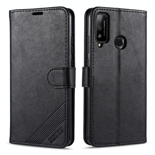 For Huawei Honor Play 4T AZNS Sheepskin Texture Horizontal Flip Leather Case with Holder & Card Slots & Wallet(Black)