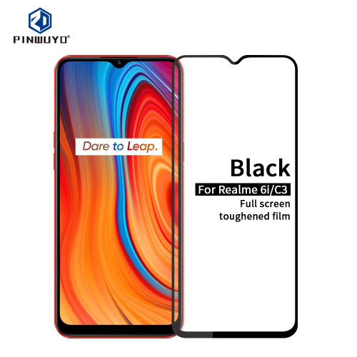 For OPPO Realme 6i / C3 PINWUYO 9H 2.5D Full Screen Tempered Glass Film(Black)