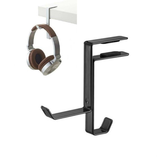 Headphone Stand Desktop Headset Hook Metal Bag Hanger, Color:Black