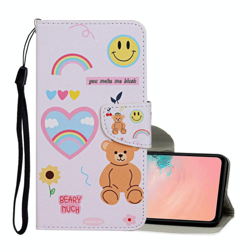 For Samsung Galaxy S20 Ultra Colored Drawing Pattern Horizontal Flip Leather Case with Holder & Card Slots & Wallet & Lanyard(Smiling Bear) For Samsung Galaxy S20 Ultra Colored Drawing Pattern Horizontal Flip Leather Case with Holder & Card Slots & Wallet & Lanyard(Smiling Bear)