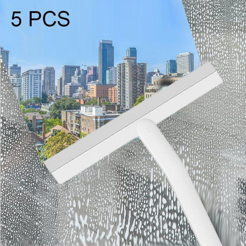 5 PCS Wiper Artifact Office Home Bathroom Floor Soft Plastic Glass Wiper Cleaning Tool(Moonlight White)