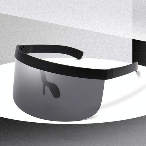 Anti-peeping Sun Mirror Integrated Anti-foam Sunscreen Mask, Color:Black Frame Gray