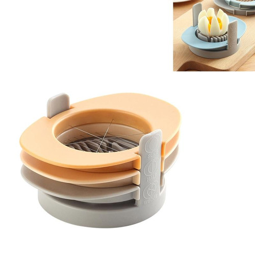 3 in 1 Multifunctional Egg Cutter Half-cut Egg Tool(Orange)