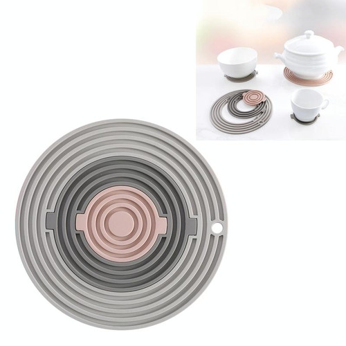 3 in 1 Round Silicone Heat Insulation Pad High Temperature Resistant Multifunctional Tableware Pad Combination Pot Pad Coaster(F5)