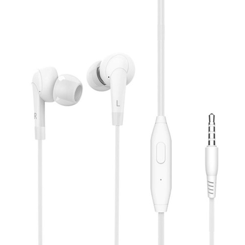 Langsdom MJ62 1.2m Wired In Ear 3.5mm Interface Stereo Earphones with Mic (White)