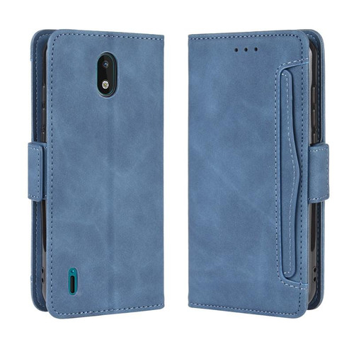 For Nokia 1.3 Wallet Style Skin Feel Calf Pattern Leather Case with Separate Card Slot(Blue)