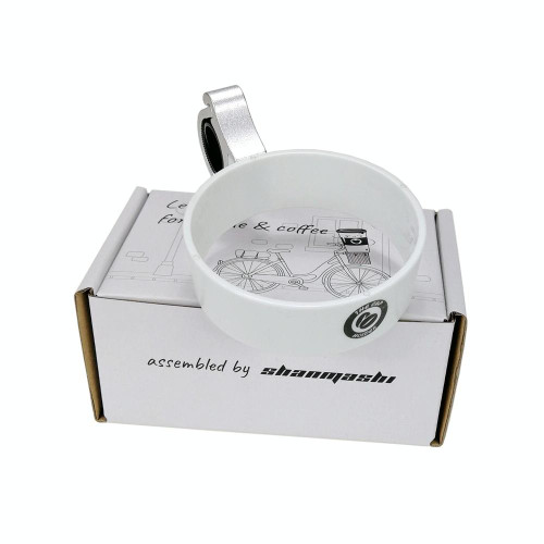 SHANMASHI Motorcycle Coffee Cup Holder Mountain Bike Electric Car Cup Holder(White)