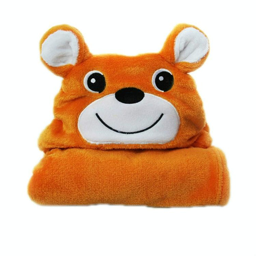 Baby Animal Shape Hooded Cape Bath Towel, Size:10075cm(Orange Deer)