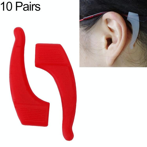 10 Pairs Glasses Non-slip Cover Ear Support Glasses Foot Silicone Non-slip Sleeve(Red) 10 Pairs Glasses Non-slip Cover Ear Support Glasses Foot Silicone Non-slip Sleeve(Red)