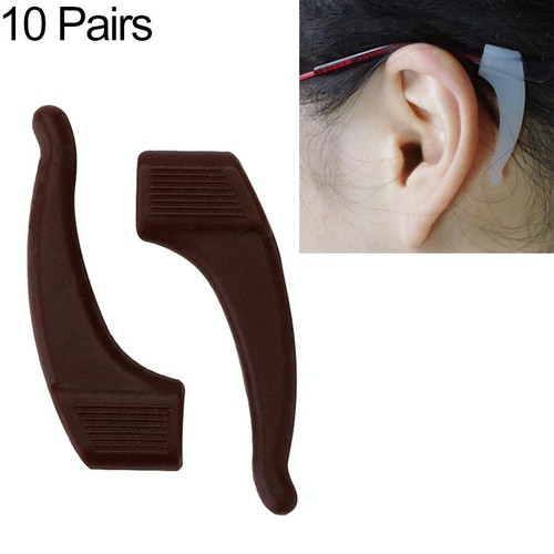 10 Pairs Glasses Non-slip Cover Ear Support Glasses Foot Silicone Non-slip Sleeve(Brown) 10 Pairs Glasses Non-slip Cover Ear Support Glasses Foot Silicone Non-slip Sleeve(Brown)