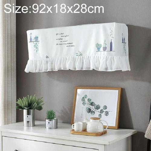92x18x28cm Fresh Literary Chiffon Lace Bedroom Air Conditioning Dust Cover(Spider Plant)