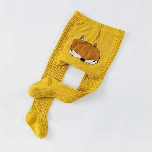 Cartoon Cute Baby Girls Soft Cotton Tight Pantyhose, Size:S(Yellow) Cartoon Cute Baby Girls Soft Cotton Tight Pantyhose, Size:S(Yellow)