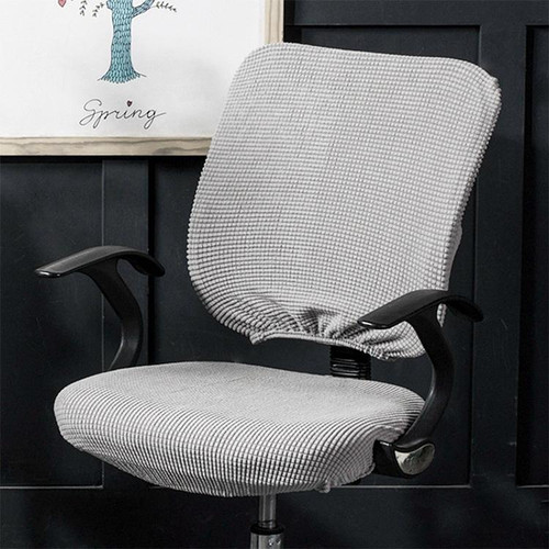 Universal Stretch Office Chair Cover, Size:Back Cover + Cushion Cover(Silver Grey)